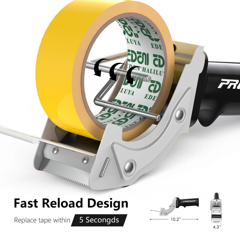 PROSUN Fast Reload 2 Inch Tape Gun Dispenser Packing Packaging Sealing Cutter TG01 (TG01-WHT) - Image 2